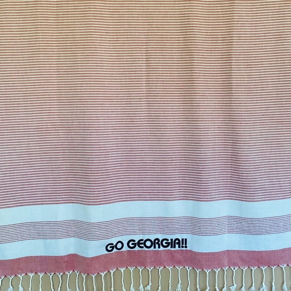 I LIKE TURKISH TOWELS Other - LARGE 44 x 74 PICNIC OUTDOOR BLANKET EMBROIDERY GO GEORGIA GO DAWGS